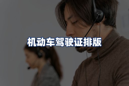 机动车驾驶证排版